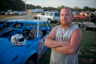 Josh Steel of Mason City, IL has a fun hobby. He is a demolition derby driver.  This week he is at the Heart of Illinois Fair.  Though it looks good now, he hopes this car will last two nights.