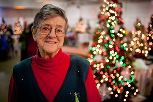 Barbara Kepper is part of a group, from St. Joseph’s Nursing Home in Lacon,
 to visit the 4th Annual Festival of Trees at Expo Gardens.
 Today was ‘Senior Day’ and Barbara said she thought the trees were ‘very beautiful’.