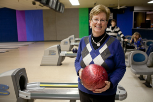 Lisa Pfohl has a 160 bowling average. Her highest score is a 235, but it is not the numbers that bring 
her to the Lanes for 3 different leagues. ‘I like the social aspect, I like to visit with my friends’ she said.