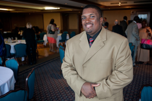 Lawrence Thomas is a new member of the W. D. Boyce Council of Boy Scouts of America. He runs a Scout outreach program that gets scouting to at-risk neighborhoods and inner city youth.  Lawrence was attending the Whitney M. Young Reception, an event that celebrates Scouting in the African American Community.
