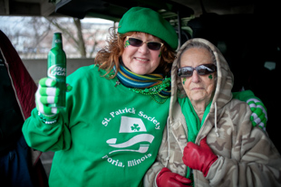 Kathy Dubois-Barnhart and her mother Genevieve Dubois are members of the
 St. Patrick Society of Peoria.  The organization is more than a one day event,
 ‘we have outings all year, we celebrate being Irish and being part of Peoria, it’s a good time,’  she said.