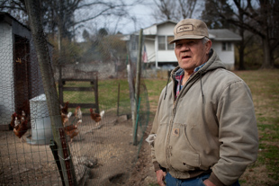 Ken Schlote sells the eggs from his chickens as a hobby. He makes his living from the 25 head of cattle he raises on his land. 
 Though he could sell the land to the many developers who have made him offers, he says he is not leaving.