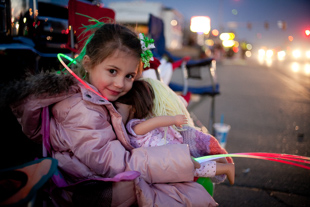 Josie Foster age 5 of Morton is waiting for the start of the East Peoria Parade of Lights. Her parents say they bring her every year, but she doesn’t remember. She was excited when she was reminded she would get to see Santa Claus in this parade.