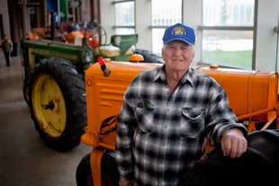 Lou Garrett is the president of River Valley Antique Association he started collecting
 tractors after inheriting his dad’s old tractor. He now has 12 antique tractors that he takes to shows,
 parades and other events like this week’s Greater Peoria Farm Show.