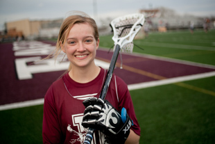 Idge Isenberg is a Sr. at Dunlap High School and the only girl on the varsity Lacrosse team. She took up Lacrosse to fill the gap between hockey seasons, ‘I thought it would be similar to Hockey’ she said. She plays on two competitive girl’s hockey teams.