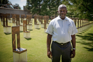 Robert McIntire is a retired constable from Dallas County, TX. He is visiting the Oklahoma National Memorial with his family.