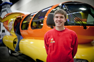 Eliot Pattee of Oshkosh, WI, is a Hotdogger with the Oscar Mayer Wienermobile.
 It is a one year job driving the iconic hotdog shaped vehicle across the country as a goodwill ambassador. 
 What does ‘Deli Eliot’ (his Hotdogger name) plan to do after this job? ‘I have no idea, look for work’ he said.